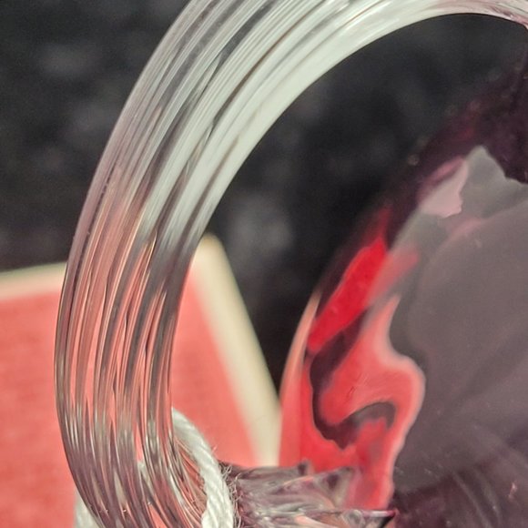 Pilgrim Cranberry Optic Glass Pitcher 3 1/2" - Picture 9 of 15